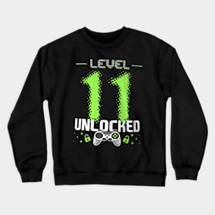 Level 11 Video 11th Birthday Crewneck Sweatshirt